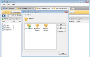 Manage Amazon S3 accounts