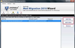 Browse Single or Multiple & Provide Office 365 Credentials for Data Mapping
