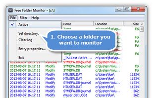 Free folder monitor screenshot 1