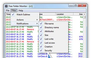 Free folder monitor screenshot 2