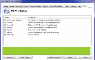 Office Settings Backup Wizard 2013 screenshot 1