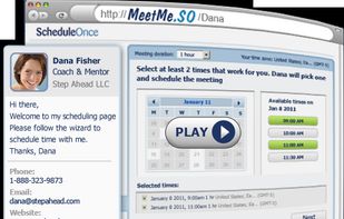 ScheduleOnce MeetMe page