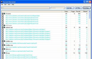 Engines Expanded 	Engines screen after a search when engines are expanded to show loaded pages 