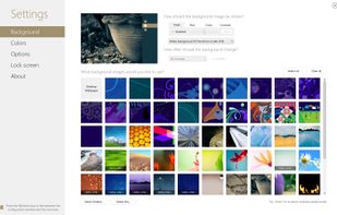 Choose from more background images to personalize your start screen.