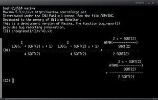 Maxima running in command line mode