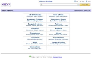 Yahoo! Directory screenshot 1
