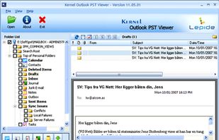 Kernel Outlook PST Viewer screenshot 1
