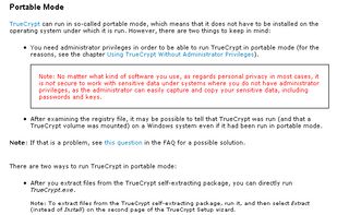 Portable Mode with administrator privileges