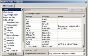 FFDShow screenshot 1