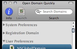 “Open Domain Quickly” Window