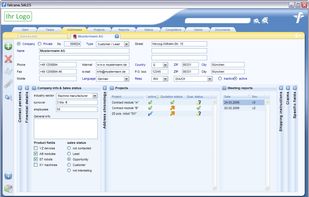 Address page - enables you to directly access all relevant information