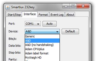 Predefined settings for popular scales and balances.