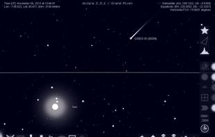 C/2012 S1 (ISON) rising in the morning.