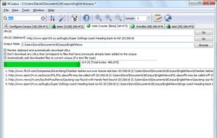 tlCorpus integrated web grabber