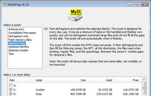 MyDefrag screenshot 1