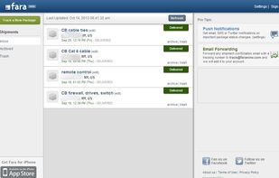 Packagetrackr screenshot 2
