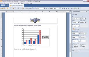 With Lotus Symphony Documents, you can add data using a variety of table formats.
