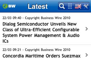 Business Wire screenshot 1