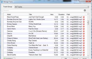 Manage Tracks
