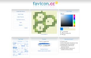 Editing icon with real time preview and simple editor with color picker