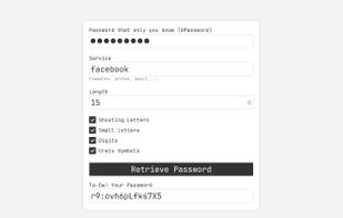 0Password screenshot 1