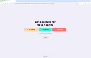 Screenshot of the blocking/reminder page