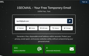 1 Sec Mail screenshot 1