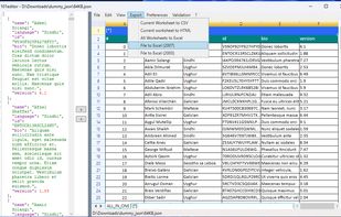 Export JSON to CSV, XLSX (Excel 2007), XLS (Excel 2003), and HTML file formats.