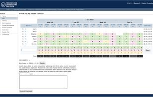 The vote interface (meeting schedule)