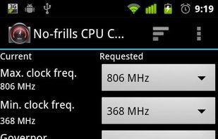 No-frills CPU Control screenshot 1