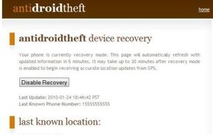 AntiDroidTheft screenshot 1