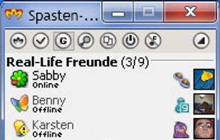 Personalized contact list created with the integrated clist_nicer plugin