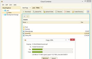 Copying the file to Azure Storage