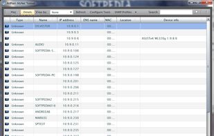 Detailed look of network: IP, DNS, MAC, location