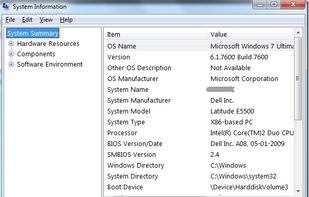 Windows System Information screenshot 1