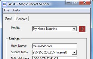 WOL Magic Packet Sender screenshot 1