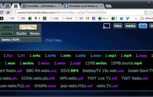 HomeNet LMS - test files page