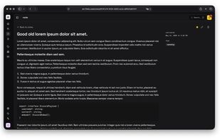 Distraction free notes. In darkmode.
