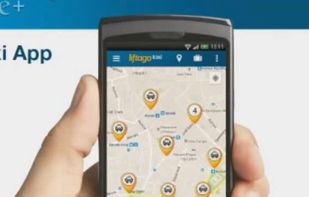 Roadmap online taxi pictograms by Liftago™ mobile app