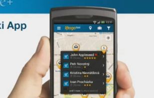 List with online multiple taxi drivers one point location available by Liftago™ mobile app