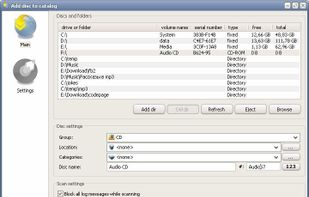 Adding disc to database