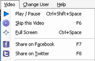 Options while playing a YouTube video