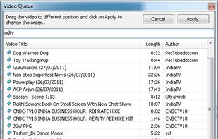 Re-Order Video Queue Dialog - Remove or re-order YouTube Videos in the queue.