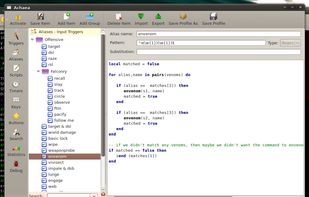 Editing a sample alias