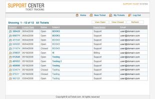 Client Interface - Ticket History