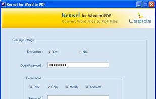 Kernel for Word to PDF screenshot 2
