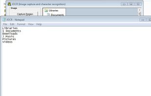 Recognizes the characters and drops them into text editor