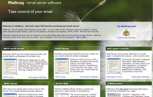 Mailtraq email server website
