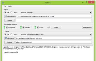 GPSBabel screenshot 2