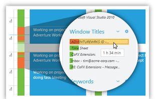 Track the work done on your PC automatically and transform the logged activities into time sheet entries with one double-click.